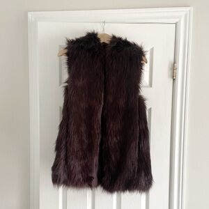 Forever 21 | Faux Fur Vest in Dark Plum